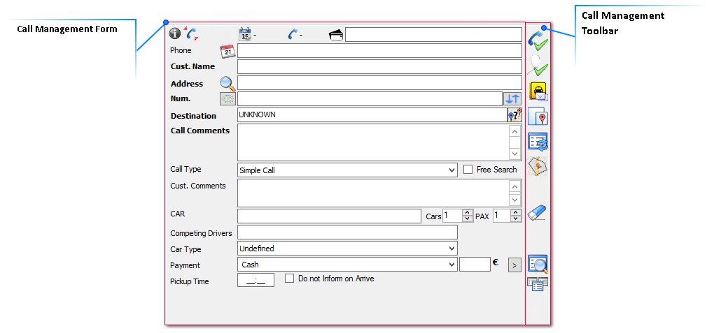 Call Management Form