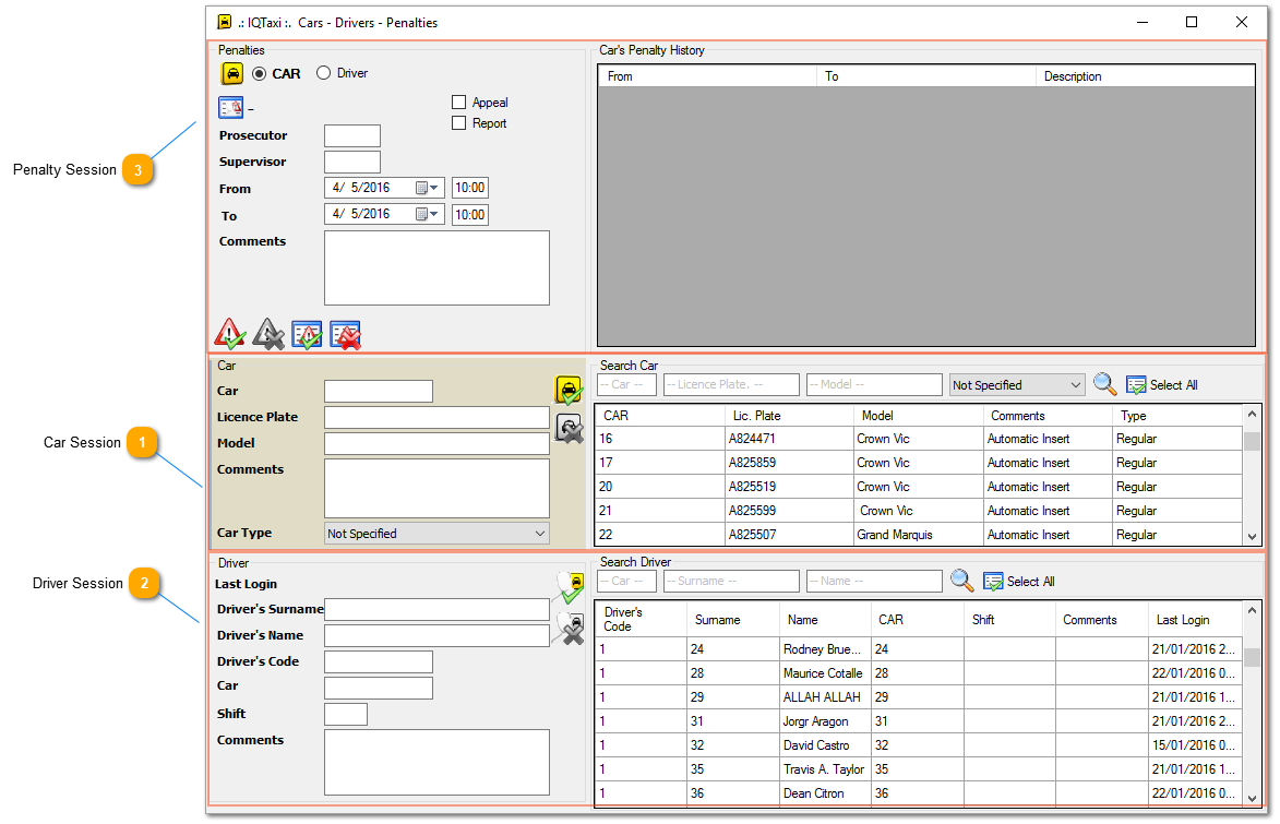 Car-Driver-Penalty Form