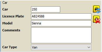 1. Car Data Editing form