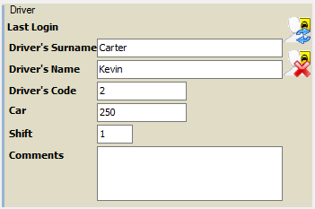 1. Driver Data Editing Form