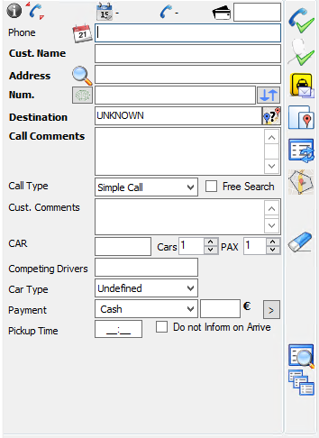 5. Call Management Form