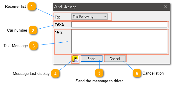 Sending messages to drivers app